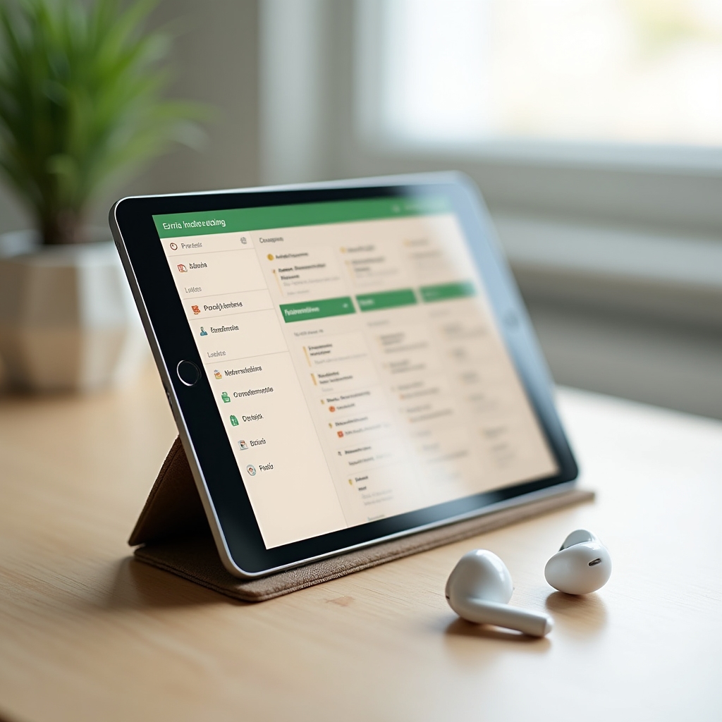 Schermata di sistema di archiviazione digitale documenti su tablet
